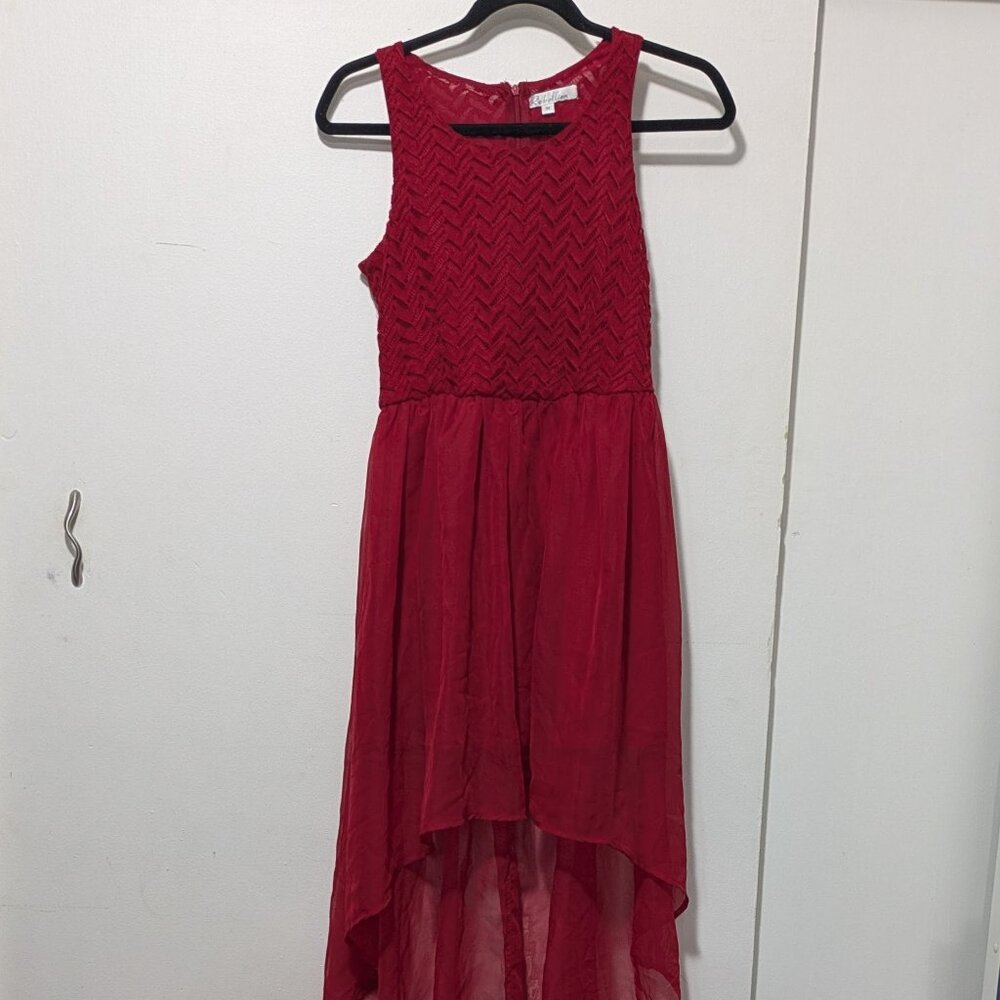 Dress By Rebellion - Junior Red Hi/Lo Lined